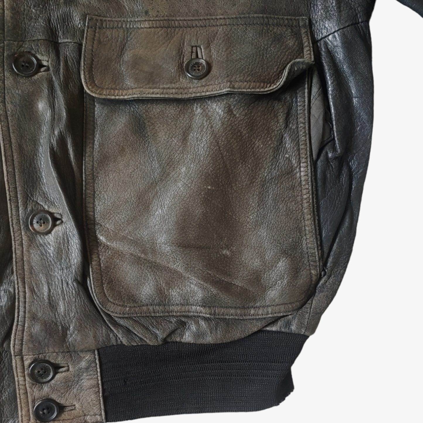 Vintage Y2K Burberry Leather Driving Jacket Pocket - Casspios Dream
