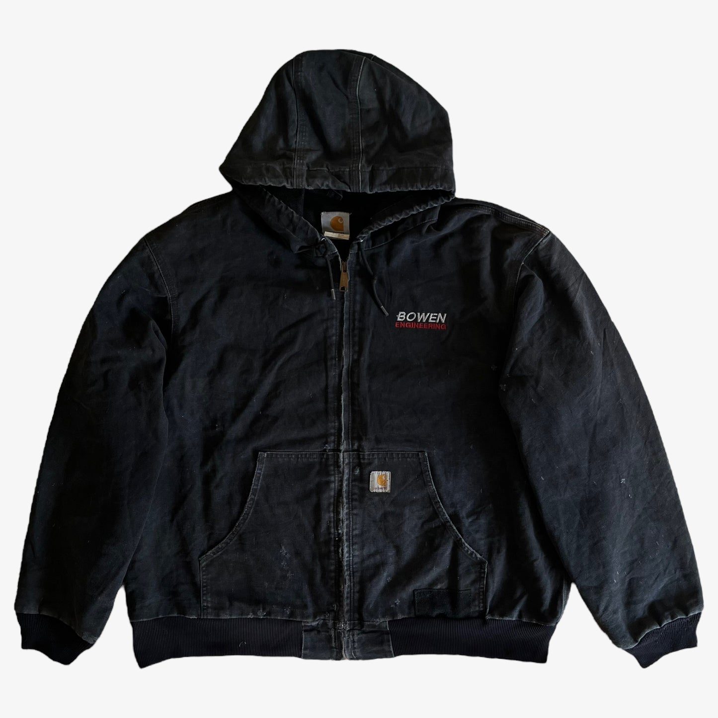 Vintage Y2K Carhartt Black Hooded Workwear Jacket - Casspios Dream