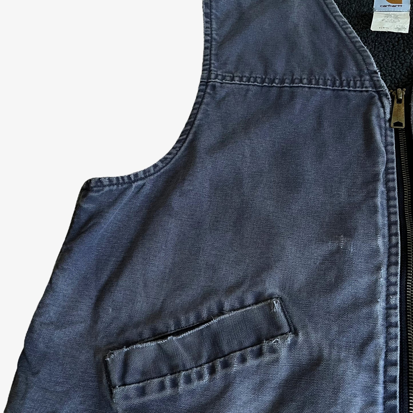 Vintage Y2K Carhartt Blue Workwear Gilet Zip - Casspios Dream