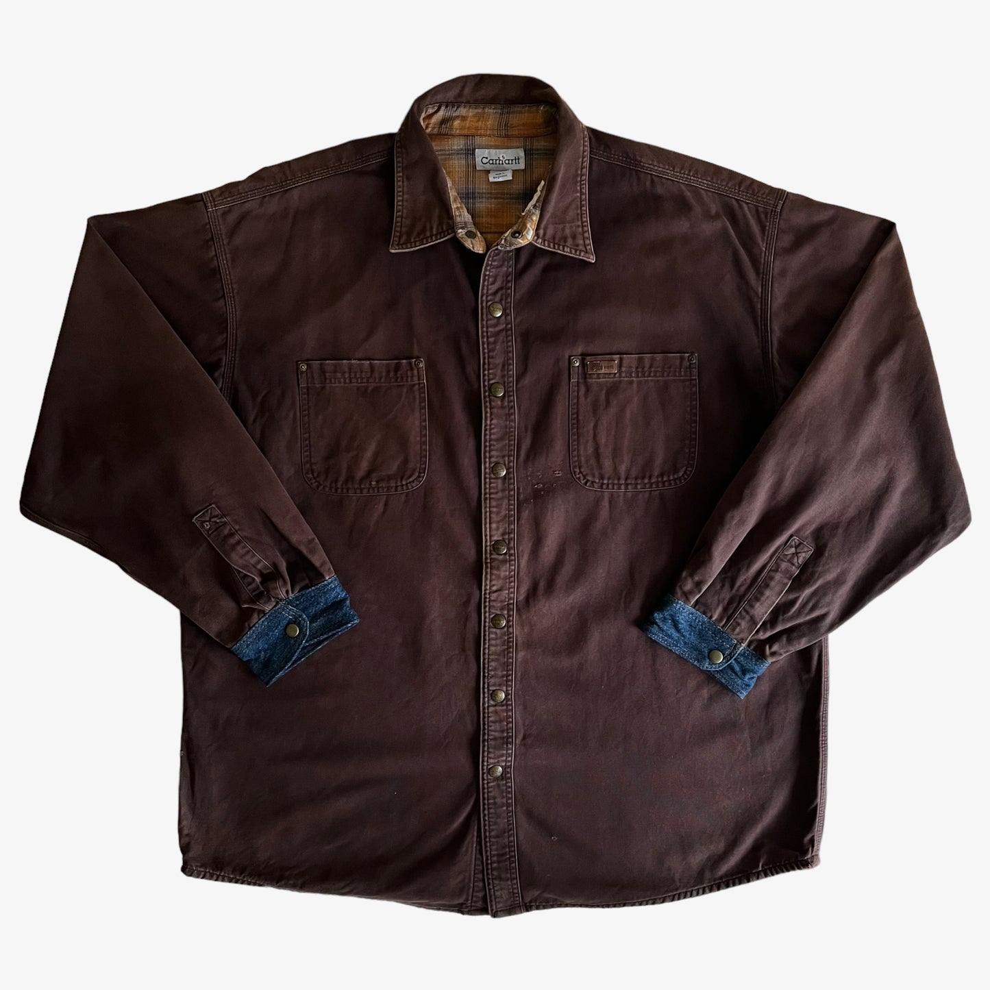 Vintage Y2K Carhartt Brown Shirt Jacket Shacket - Casspios Dream