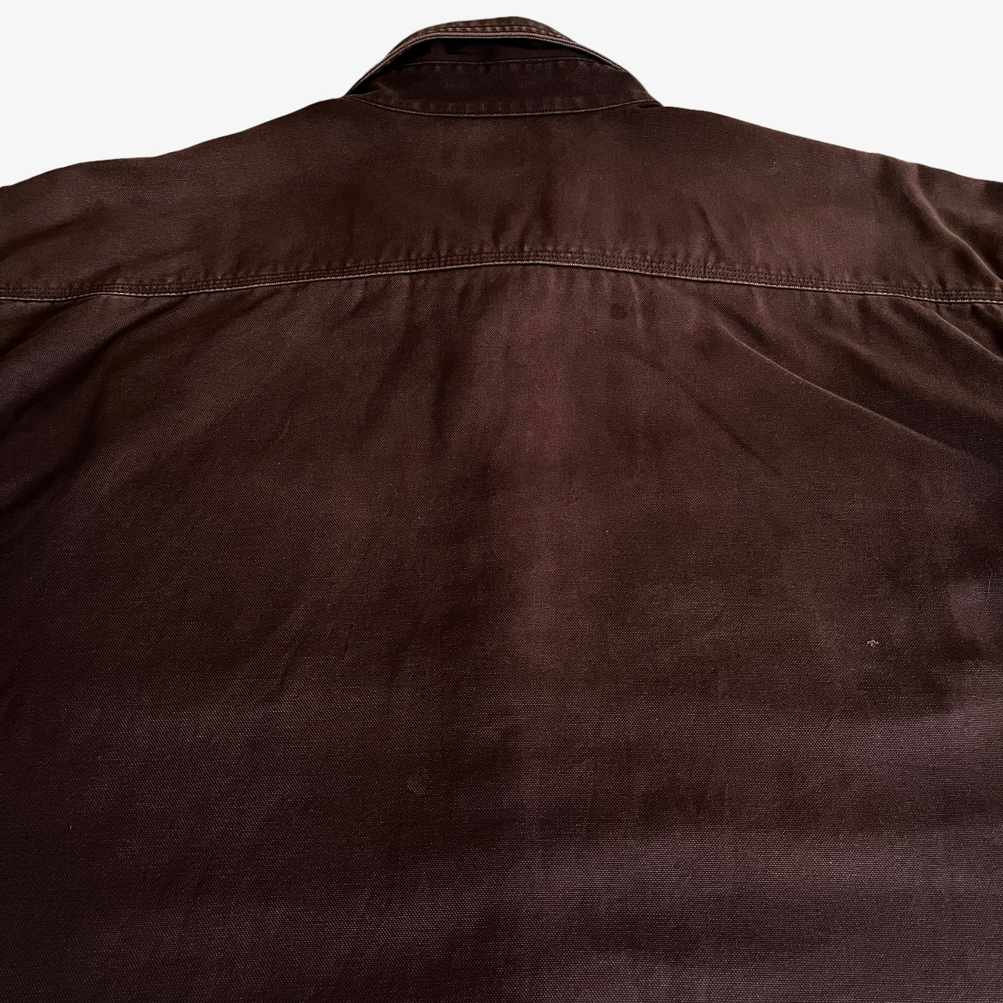 Vintage Y2K Carhartt Brown Shirt Jacket Shacket Back - Casspios Dream