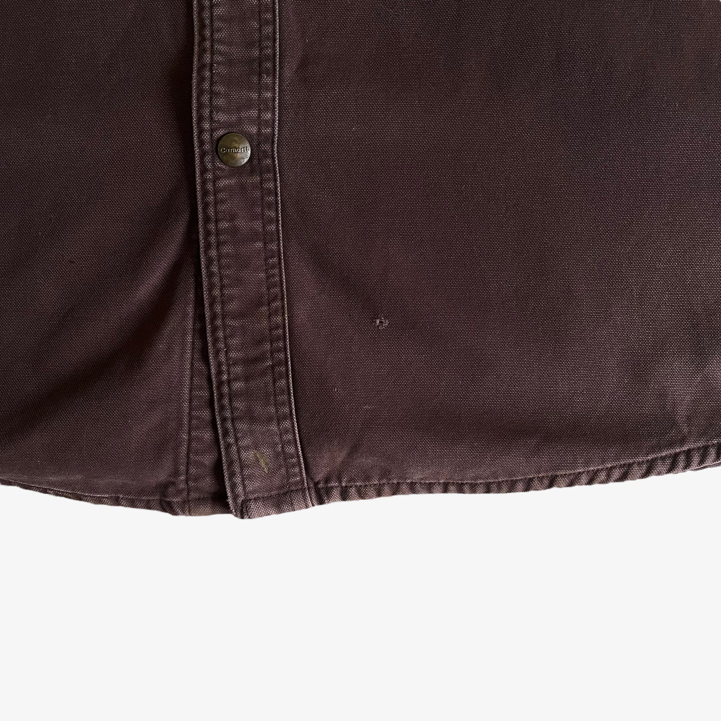 Vintage Y2K Carhartt Brown Shirt Jacket Shacket Hem - Casspios Dream