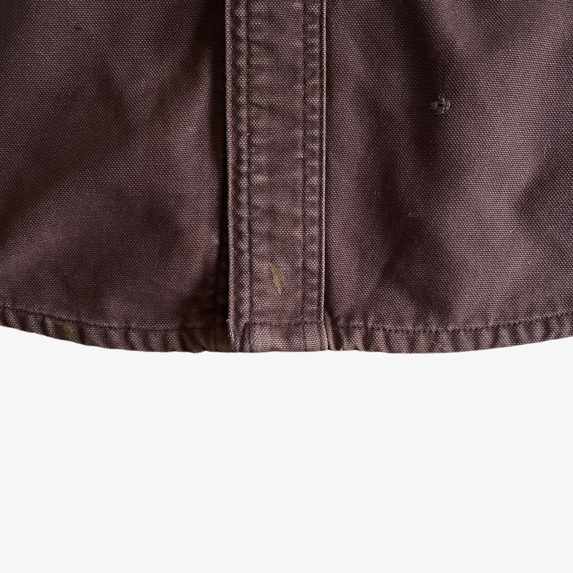 Vintage Y2K Carhartt Brown Shirt Jacket Shacket Hem Wear - Casspios Dream