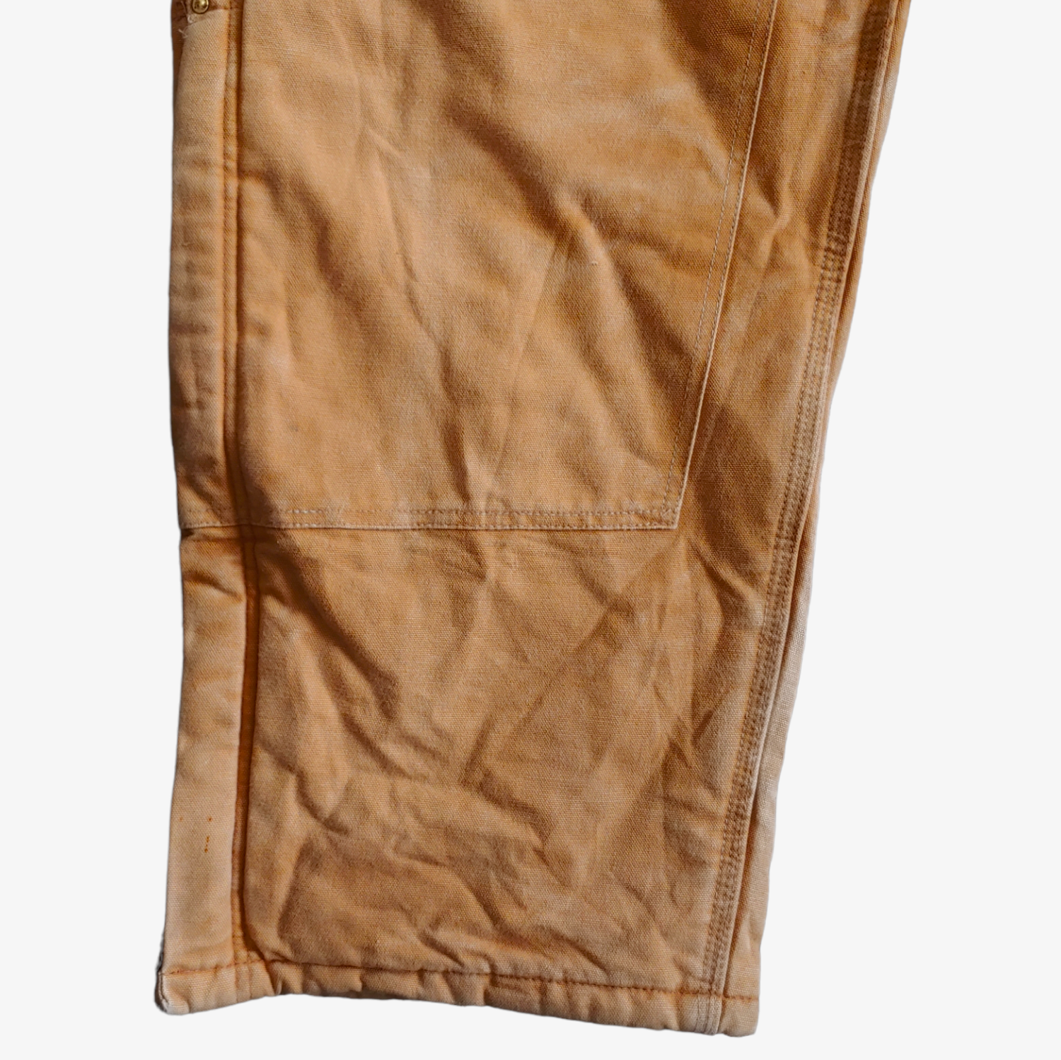 Vintage Y2K Carhartt Brown Thick Cotton Workwear Bib Overalls Dungarees Leg - Casspios Dream