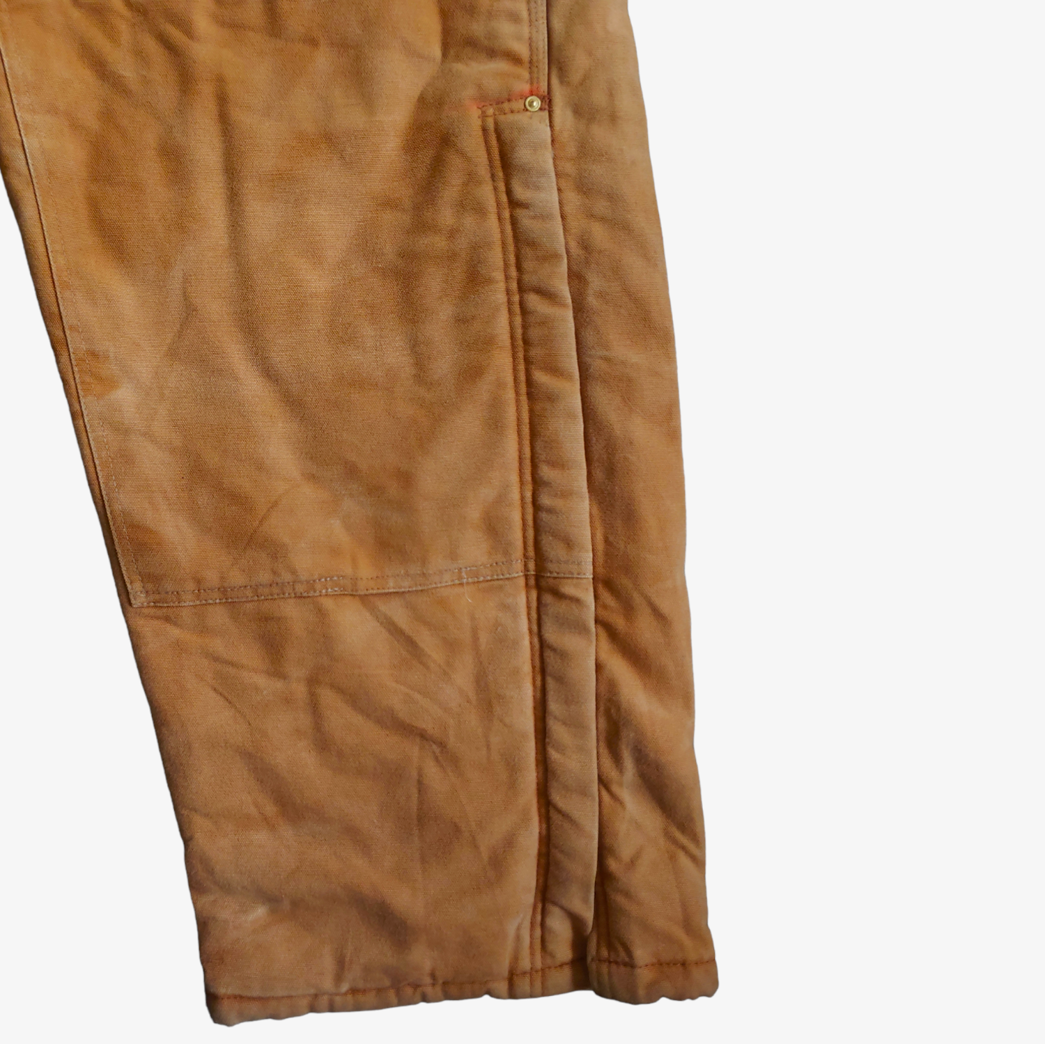 Vintage Y2K Carhartt Brown Thick Cotton Workwear Bib Overalls Dungarees Mark - Casspios Dream