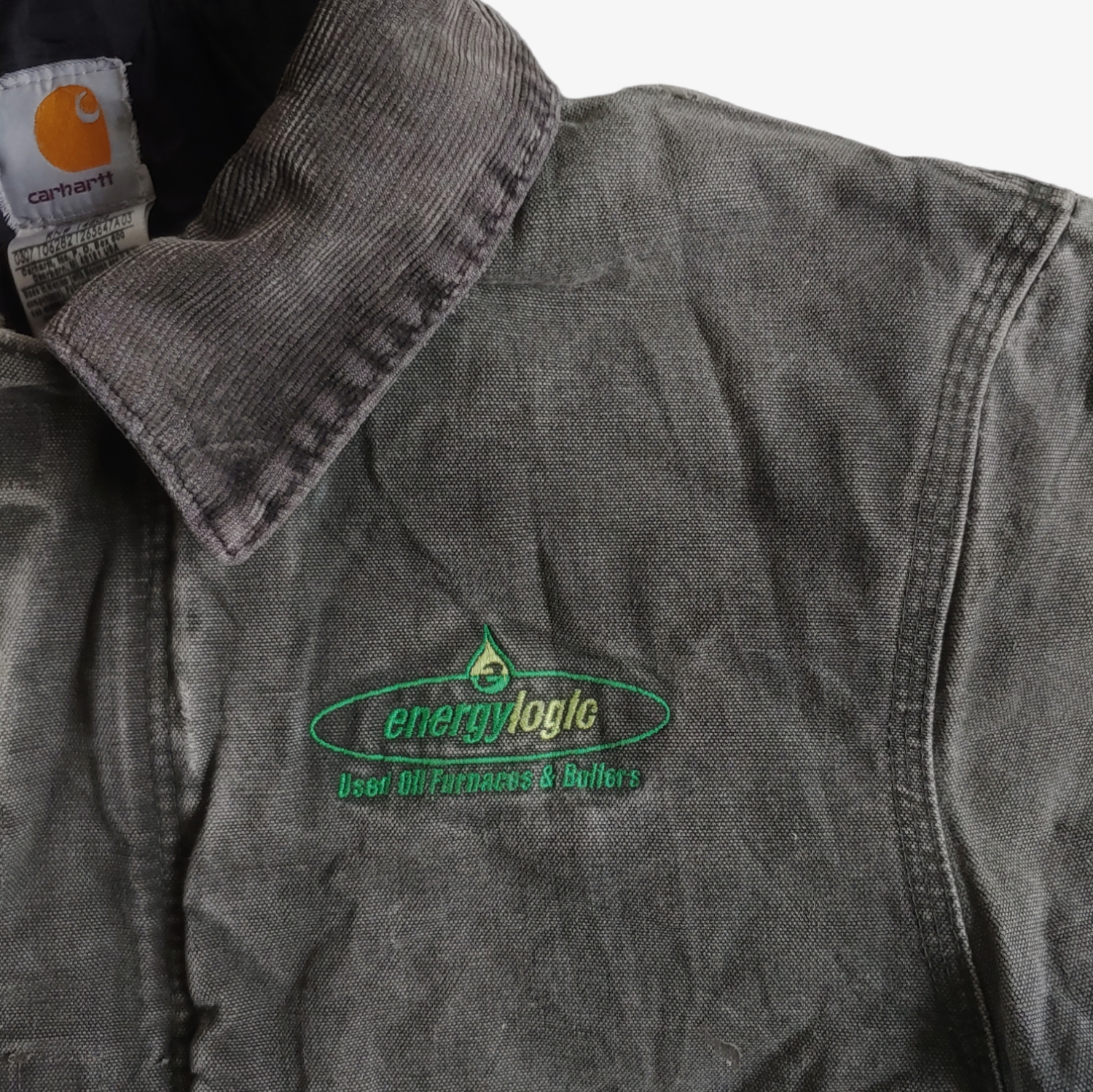 Vintage Y2K Carhartt Khaki Green Thick Cotton Workwear Jacket Brand - Casspios Dream