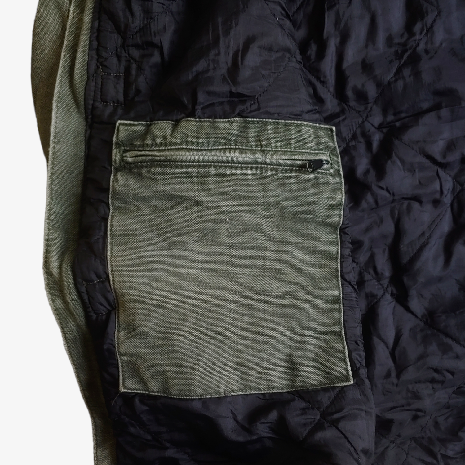 Vintage Y2K Carhartt Khaki Green Thick Cotton Workwear Jacket Pocket - Casspios Dream