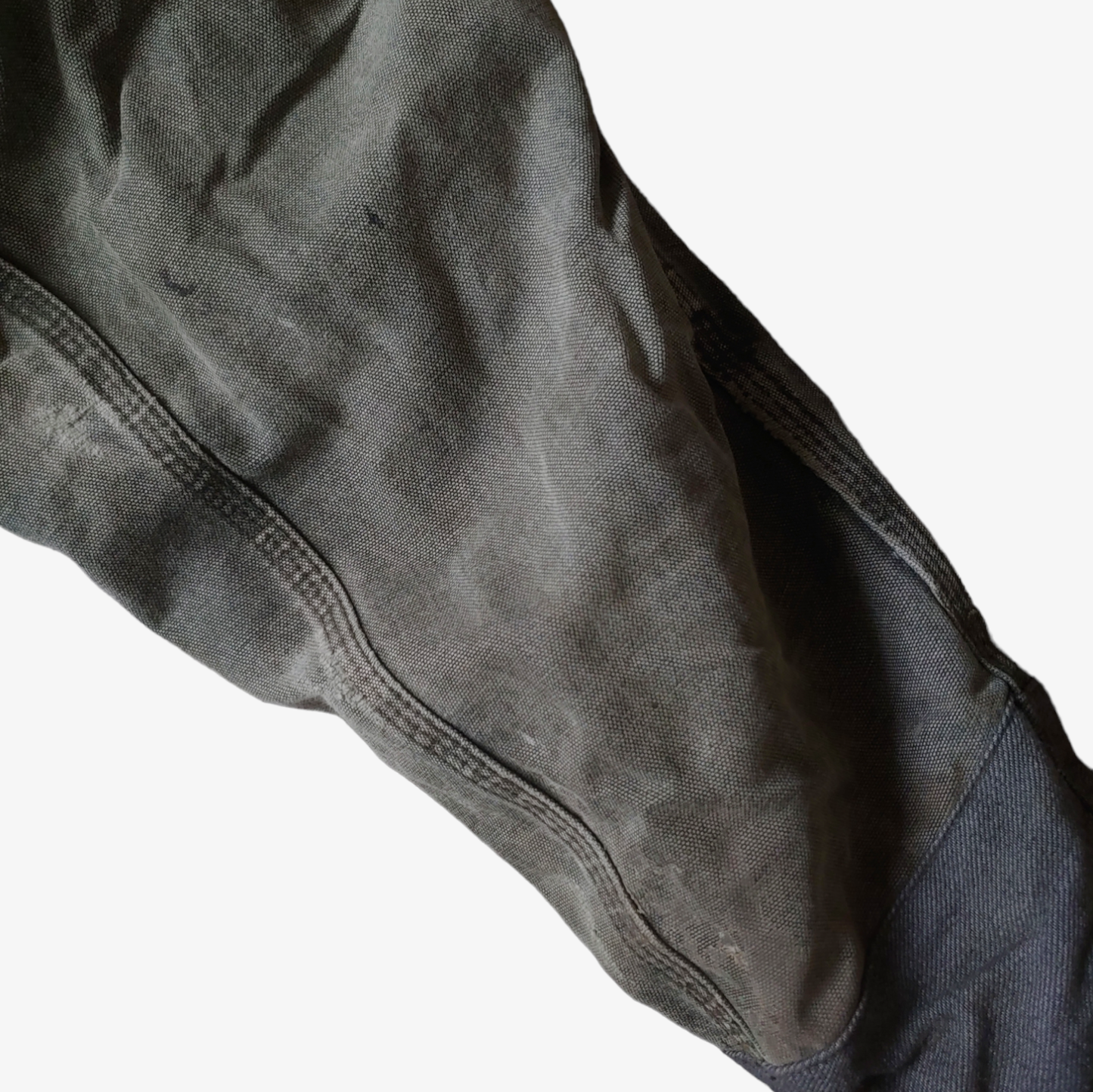 Vintage Y2K Carhartt Khaki Green Thick Cotton Workwear Jacket Sleeve - Casspios Dream