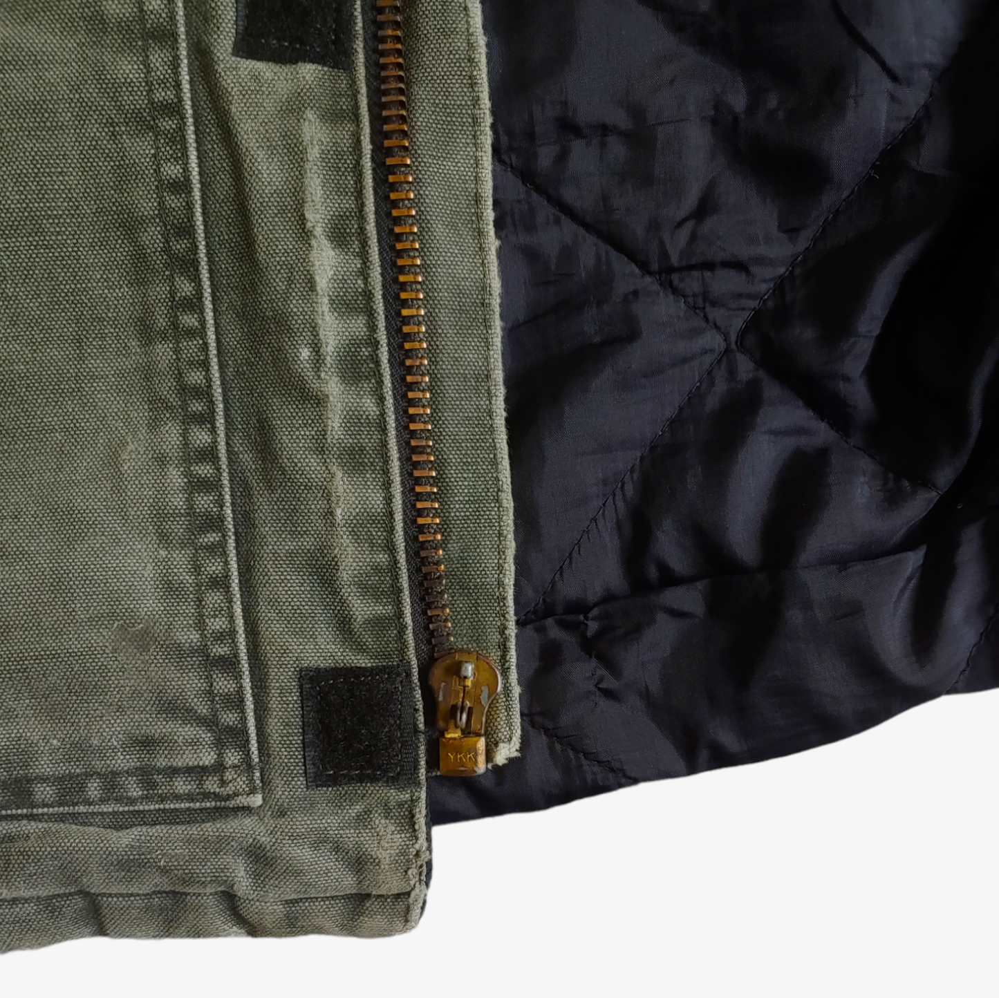 Vintage Y2K Carhartt Khaki Green Thick Cotton Workwear Jacket Zip - Casspios Dream