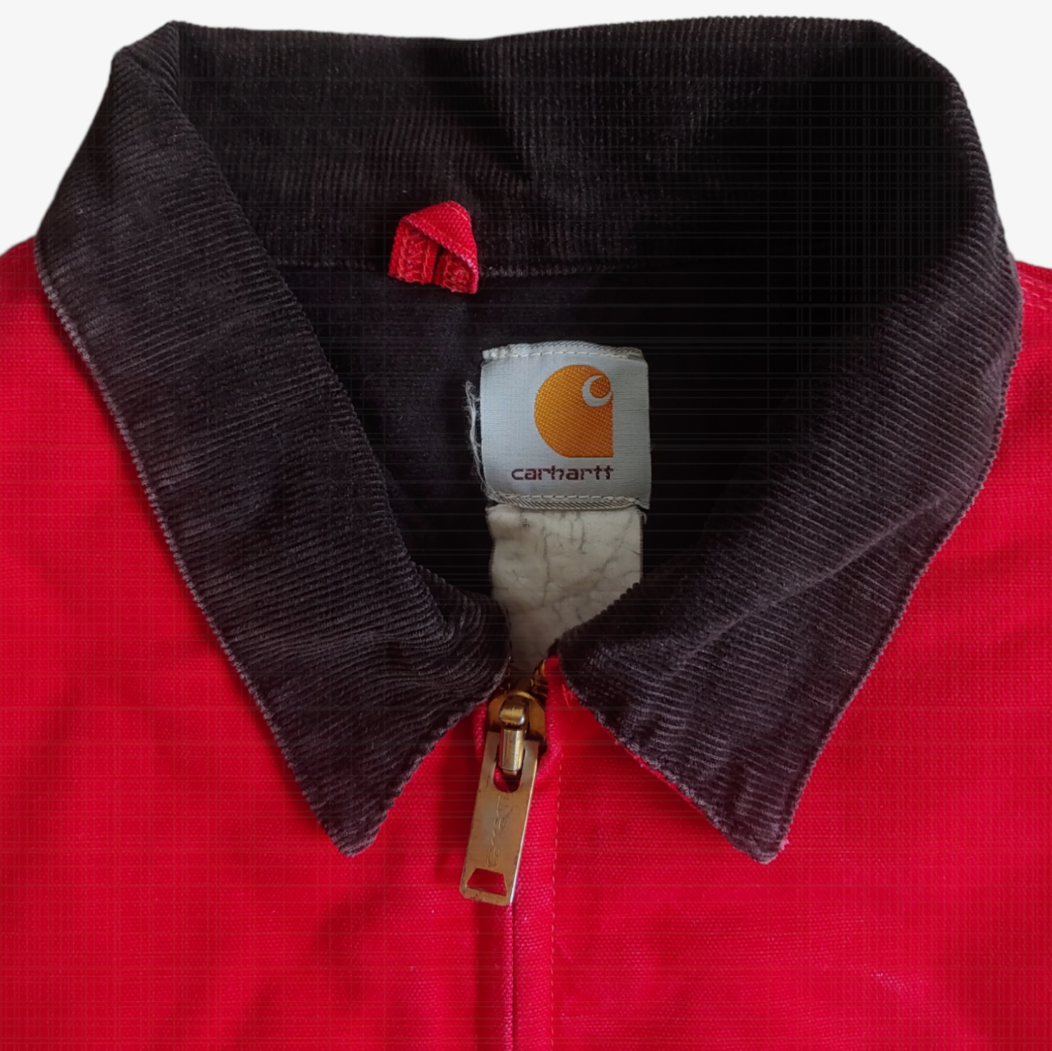 Vintage Y2K Carhartt Red Workwear Jacket Label - Casspios Dream