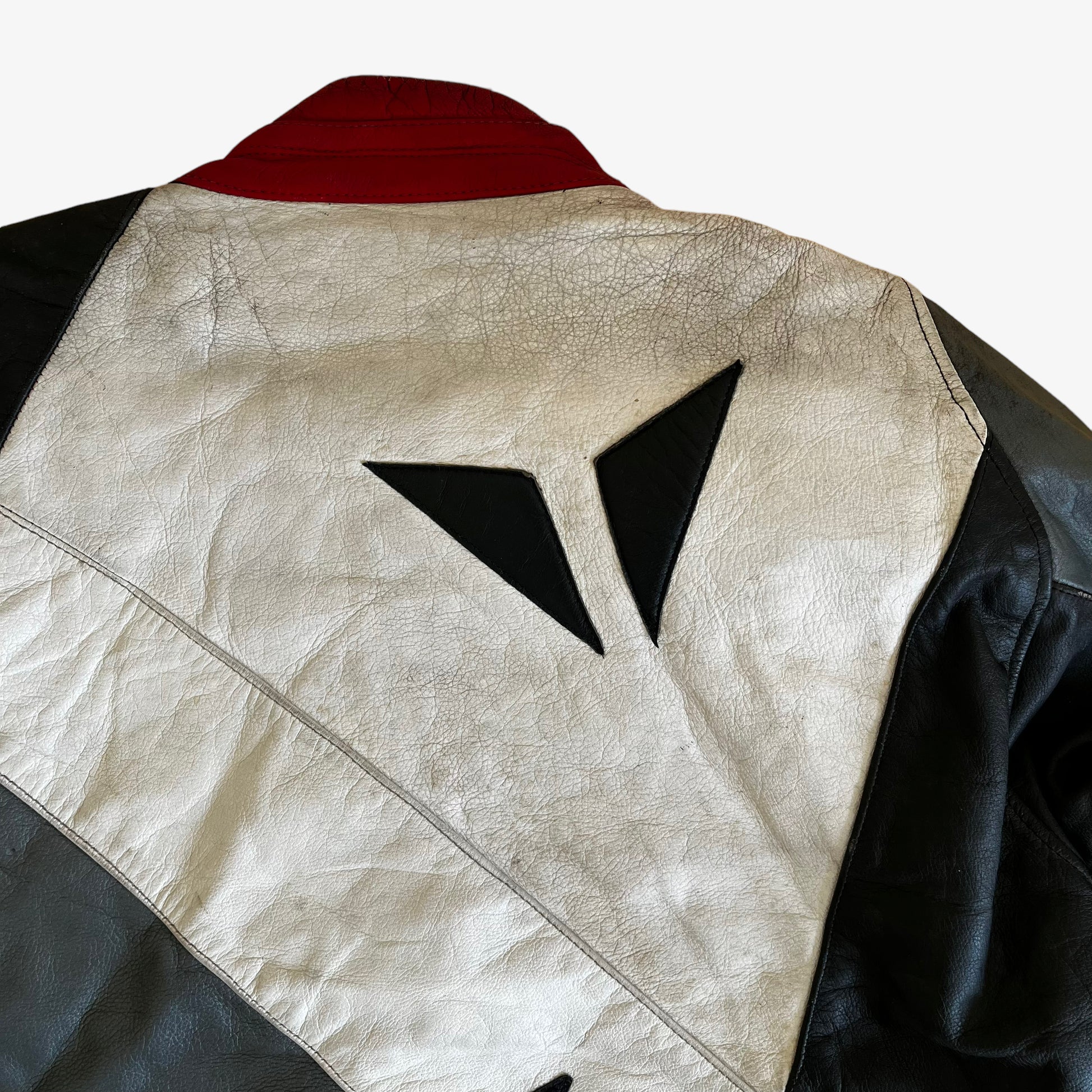 Vintage Y2K Dainese TS Evolution Armoured Leather Biker Jacket Back Logo - Casspios Dream