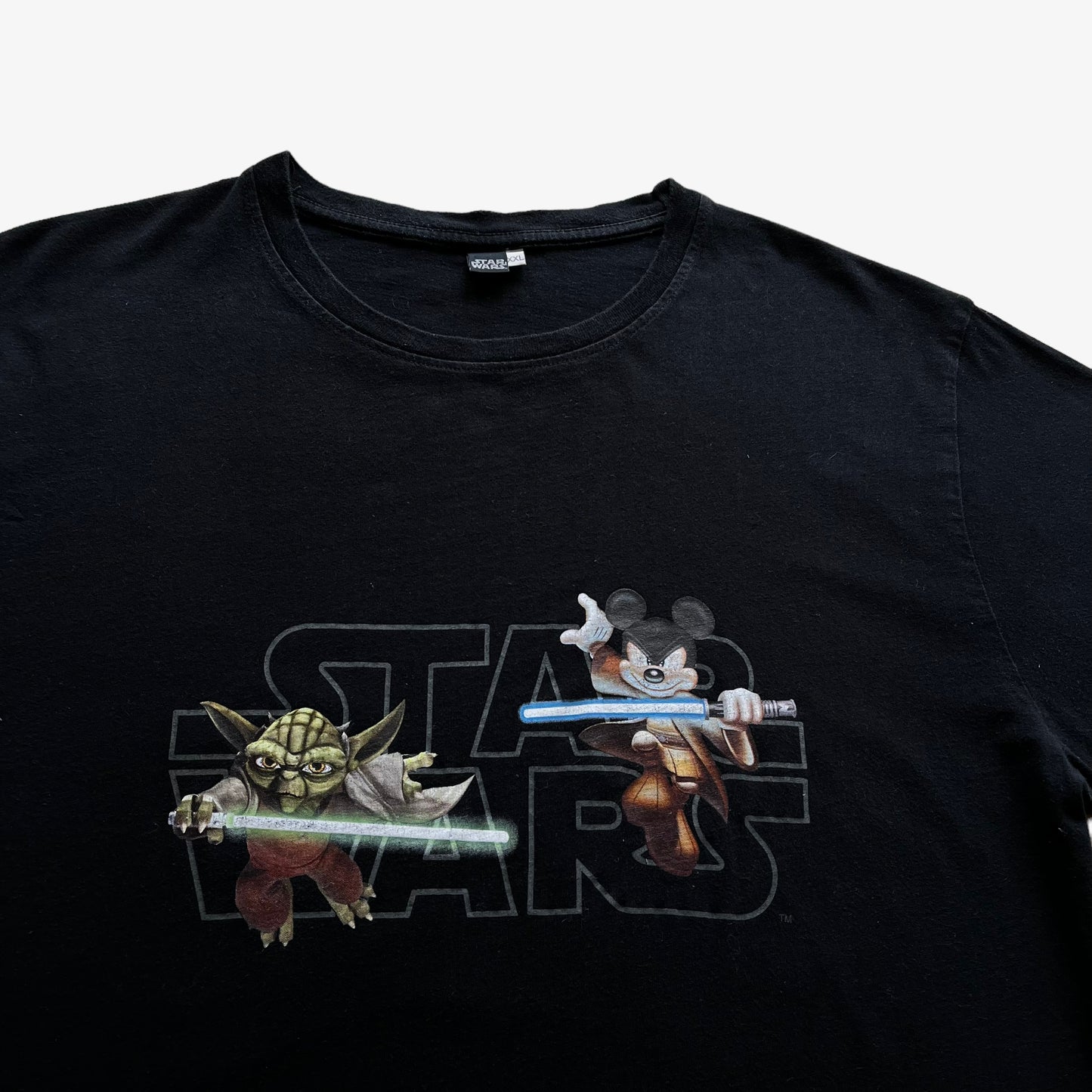 Vintage Y2K Disney Star Wars The Clone Wars Yoda Mickey Mouse Jedi Top Print - Casspios Dream
