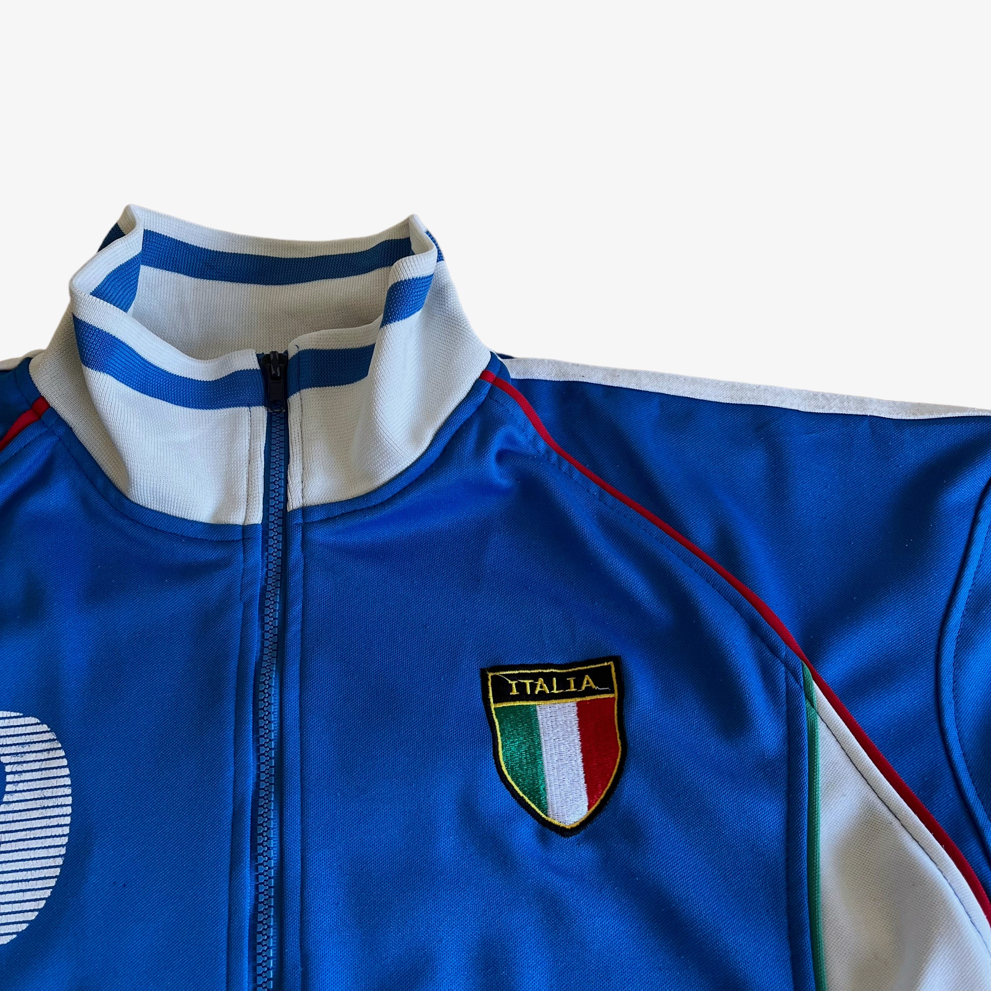 Vintage Y2K Dutchy Italia 9 Spell Out Blue Track Jacket Badge - Casspios Dream
