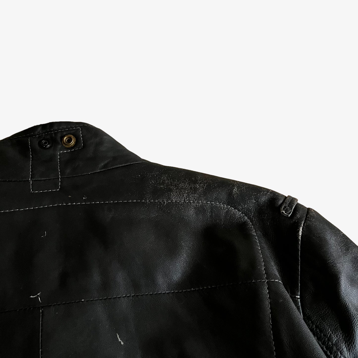 Vintage Y2K G-Star Raw Black Leather MFD Biker Jacket Wear - Casspios Dream
