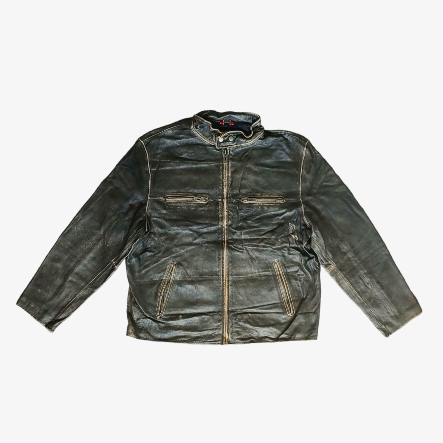 Vintage Y2K Guess Black Leather Driving Jacket - Casspios Dream
