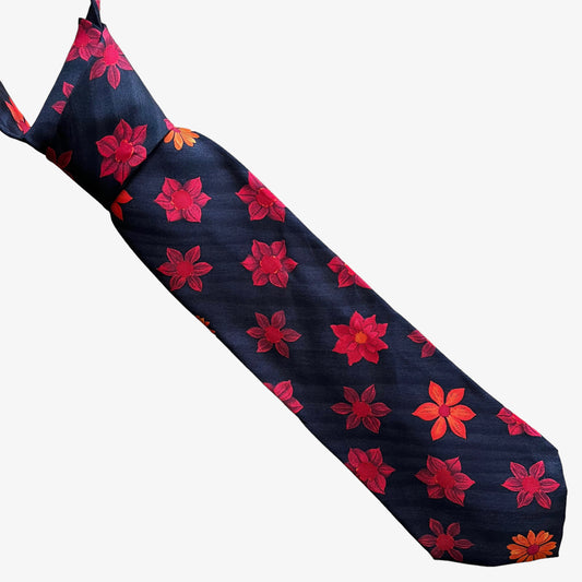 Hugo Boss Floral Print Silk Tie