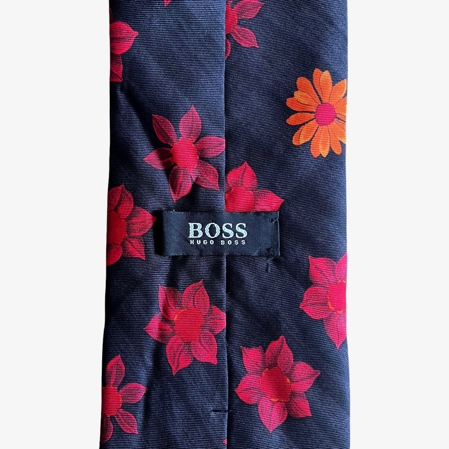 Hugo Boss Floral Print Silk Tie