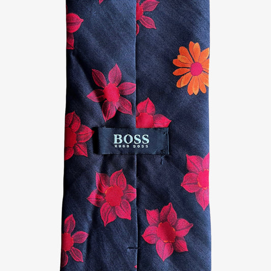 Hugo Boss Floral Print Silk Tie