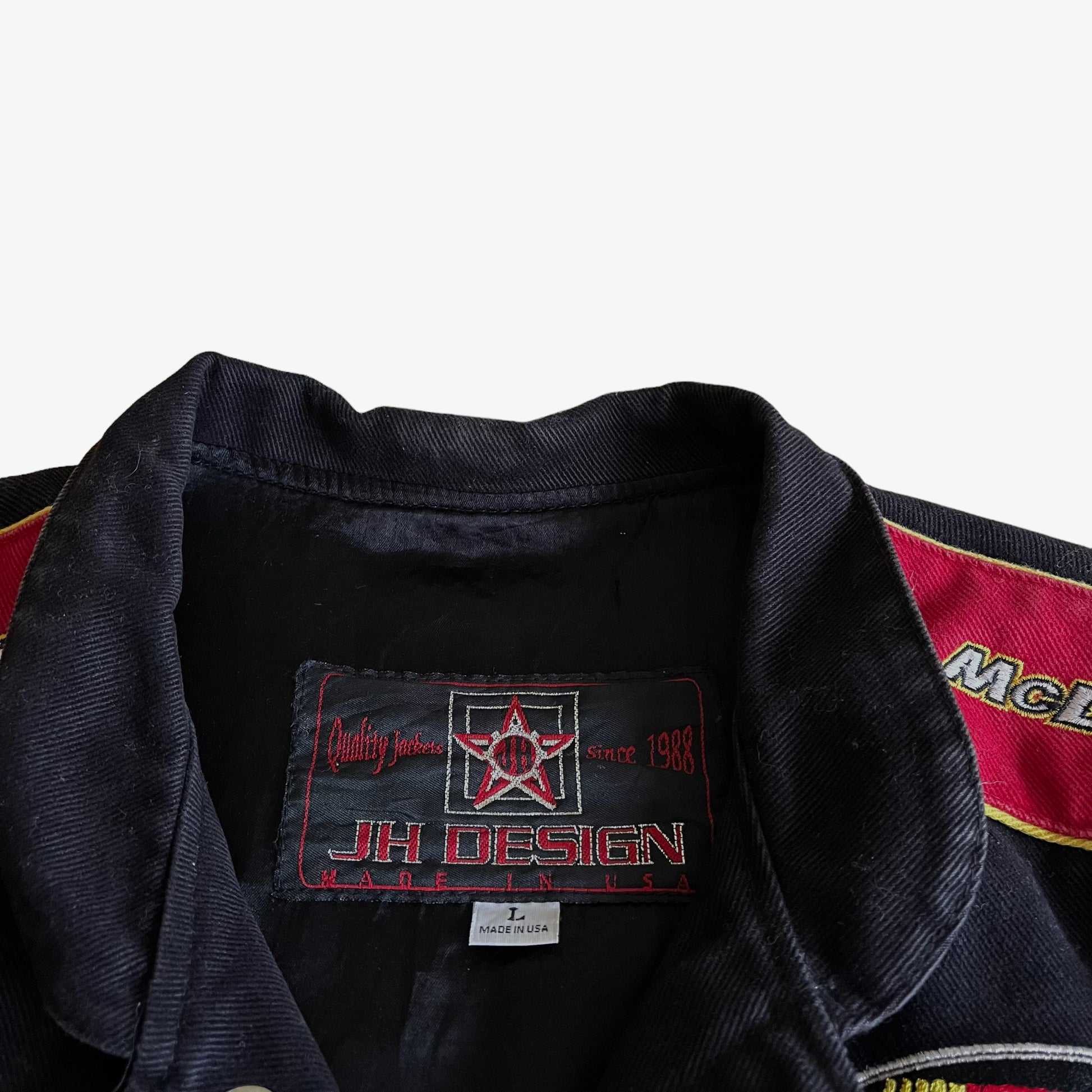 Vintage Y2K Jeff Hamilton McDonalds Drive Thru Crew Nascar Jacket Label - Casspios Dream