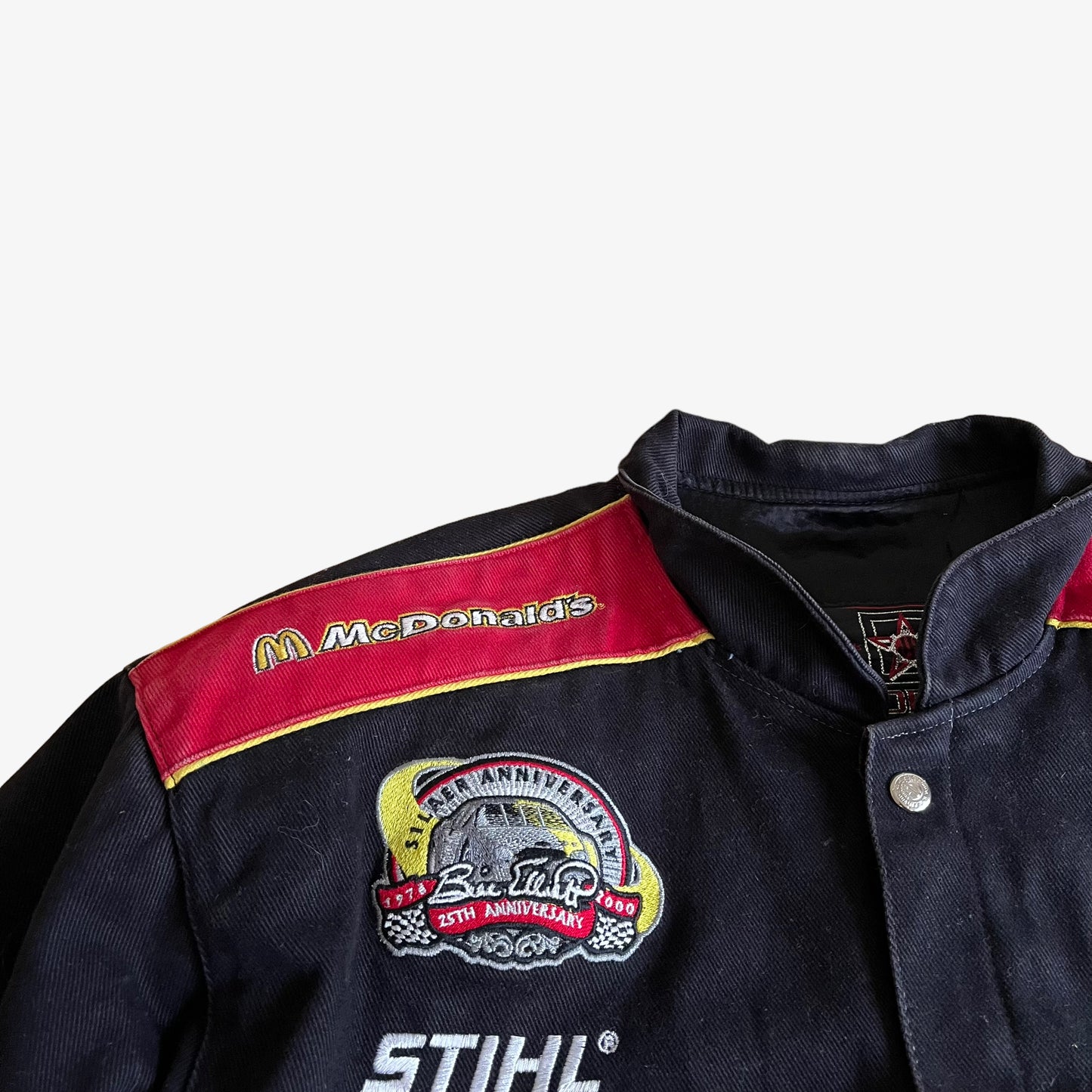 Vintage Y2K Jeff Hamilton McDonalds Drive Thru Crew Nascar Jacket Spell Out - Casspios Dream