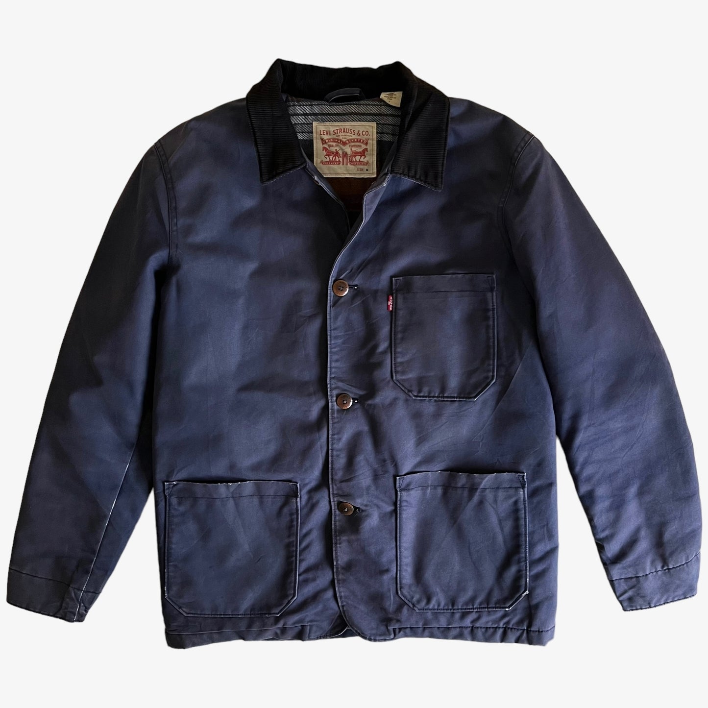Vintage Y2K Levis Chore Workwear Jacket With Corduroy Collar - Casspios Dream