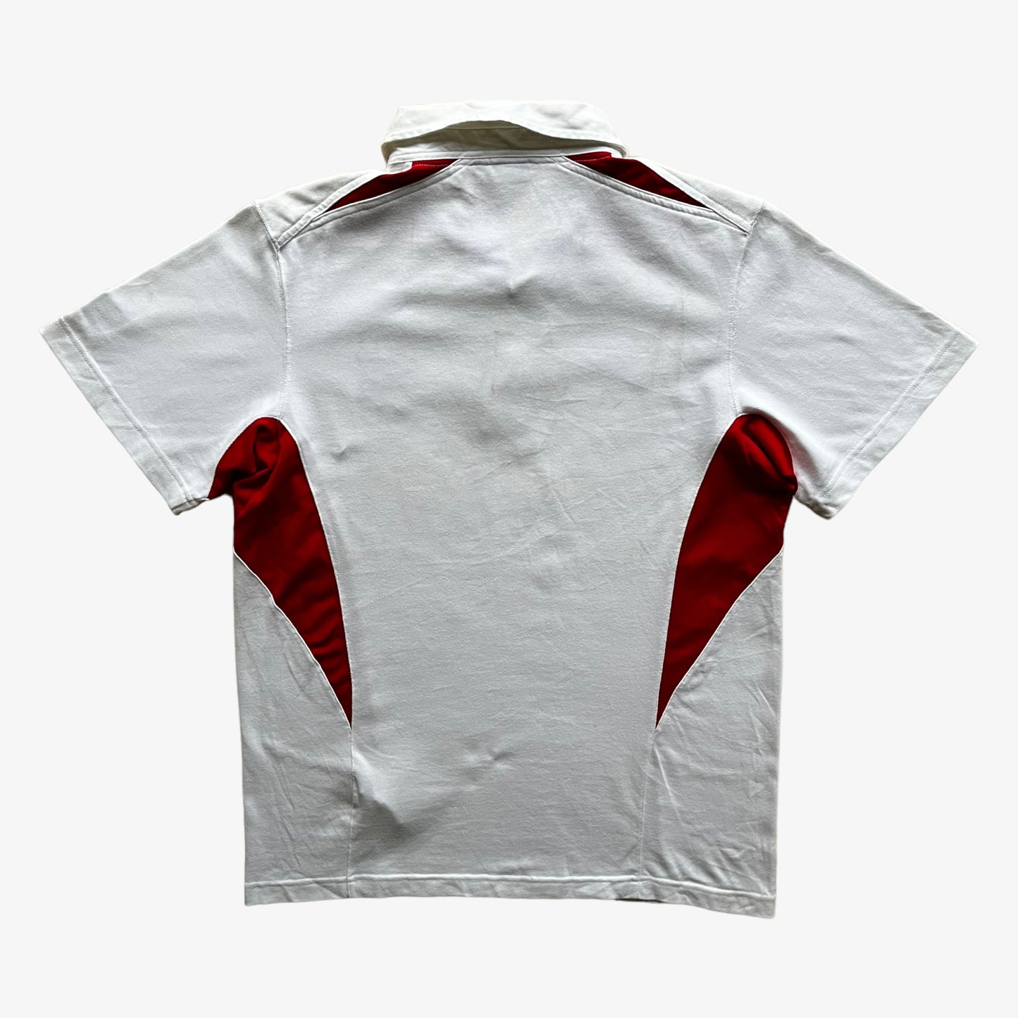 Vintage Y2K Nike 2002 England Short Sleeve White Home Rugby Shirt Back - Casspios Dream