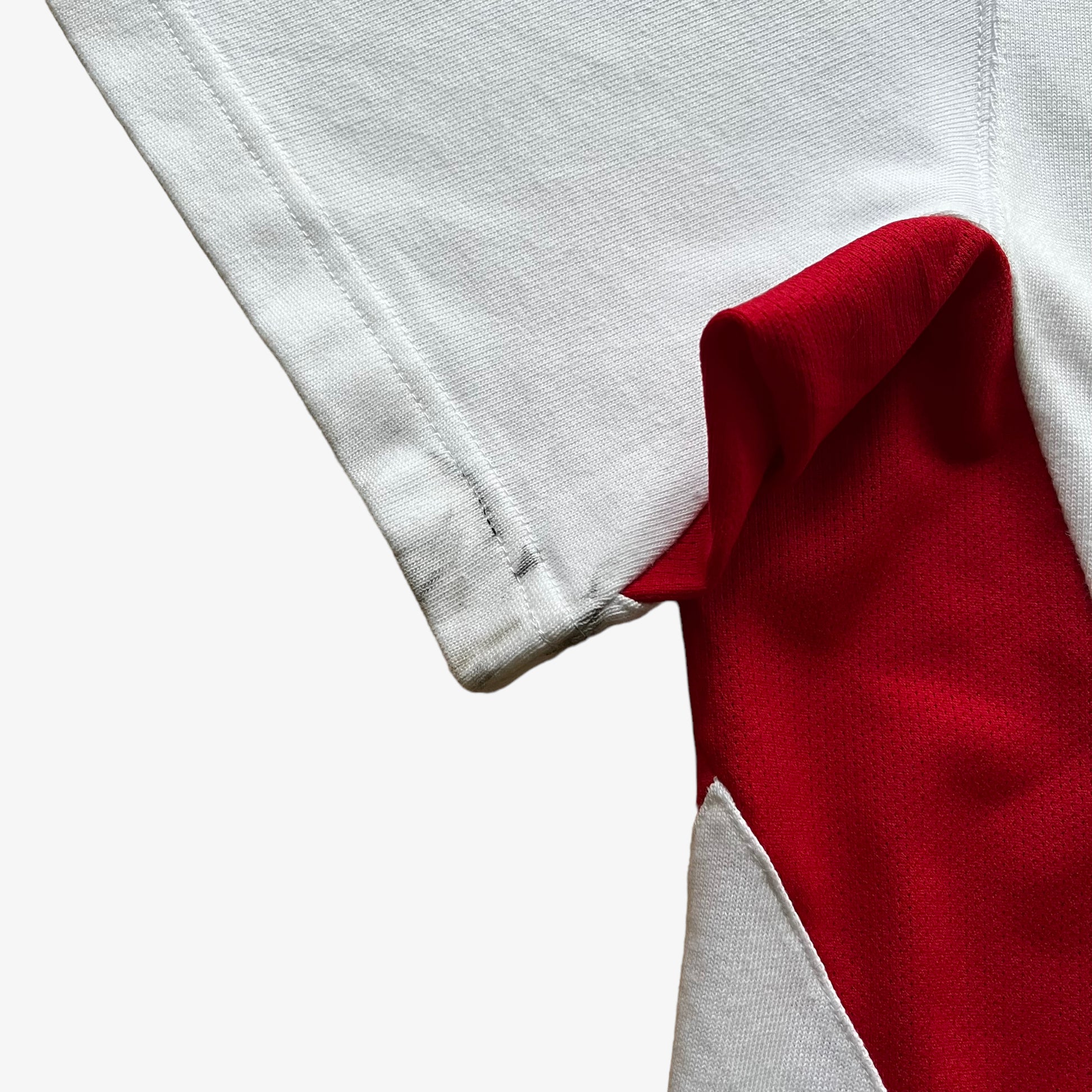Vintage Y2K Nike 2002 England Short Sleeve White Home Rugby Shirt Cuff - Casspios Dream