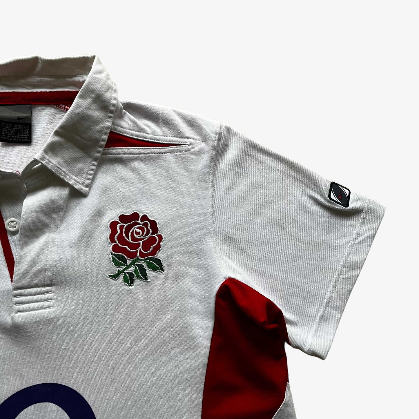 Vintage Y2K Nike 2002 England Short Sleeve White Home Rugby Shirt Rose - Casspios Dream