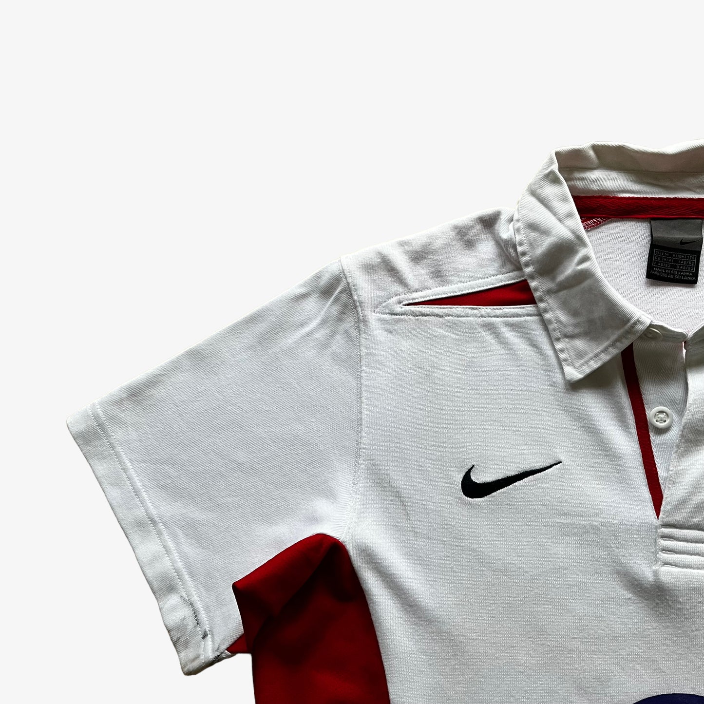 Vintage Y2K Nike 2002 England Short Sleeve White Home Rugby Shirt Tick - Casspios Dream