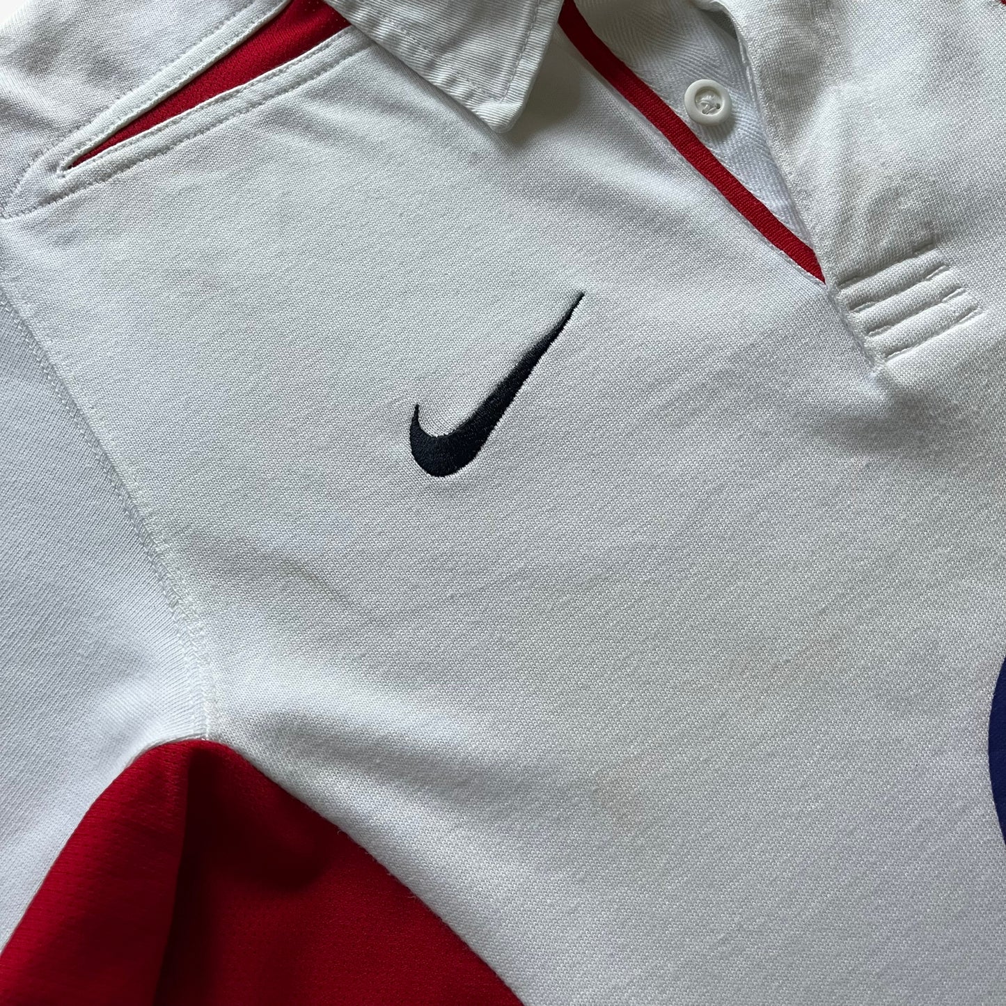 Vintage Y2K Nike 2002 England Short Sleeve White Home Rugby Shirt Wear - Casspios Dream