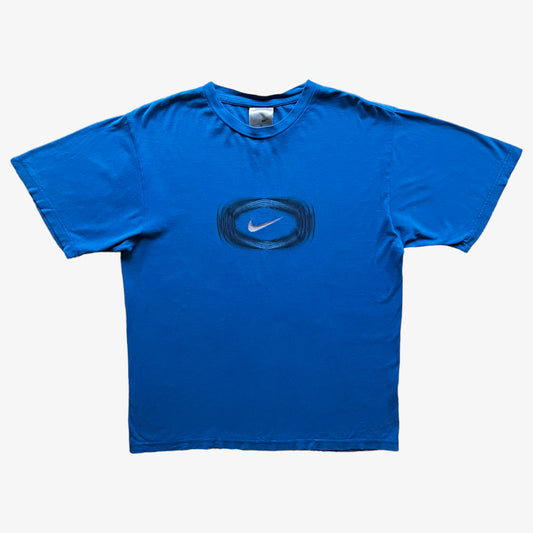 Vintage Y2K Nike Centre Logo Short Sleeve Blue T-Shirt - Casspios Dream