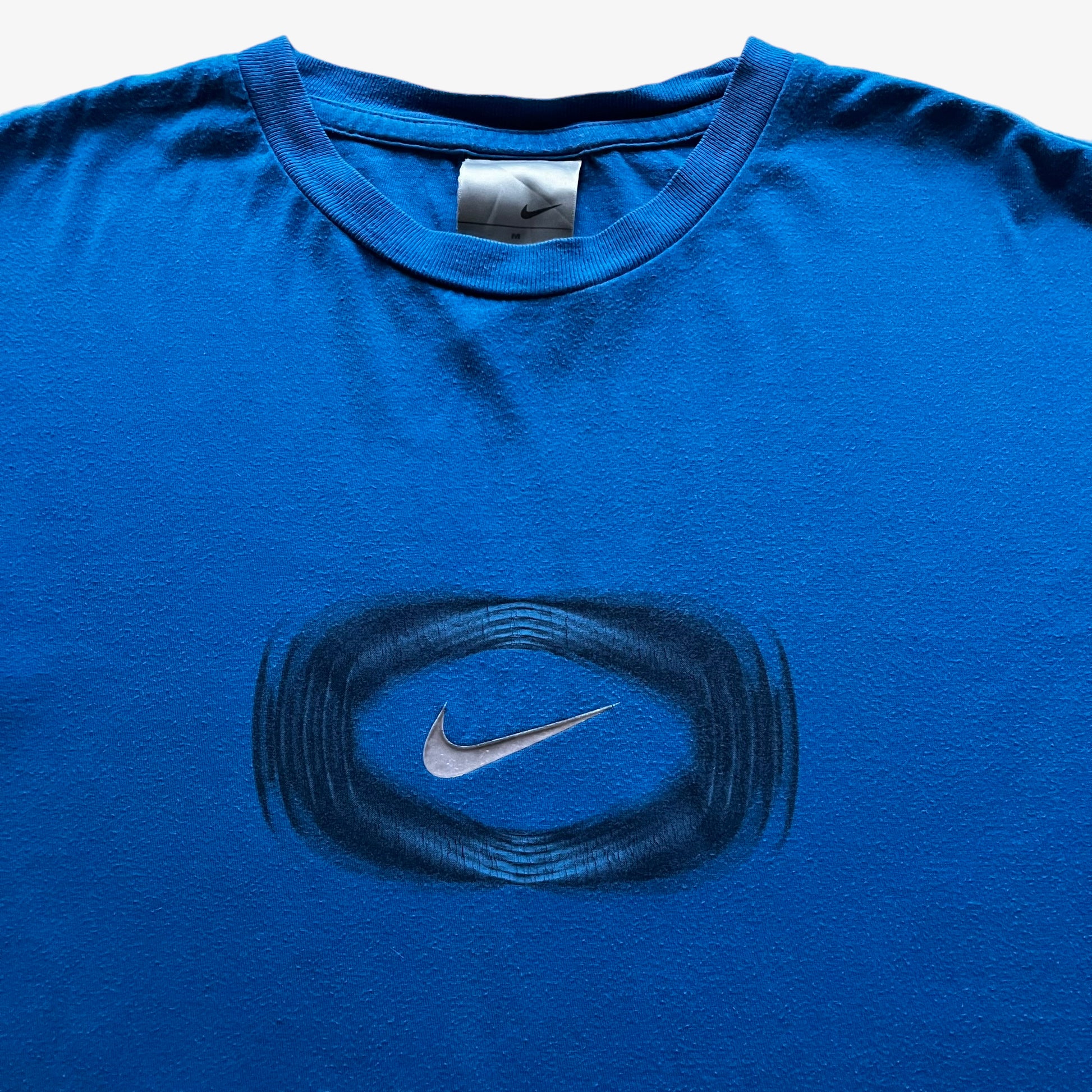 Vintage Y2K Nike Centre Logo Short Sleeve Blue T-Shirt Logo - Casspios Dream