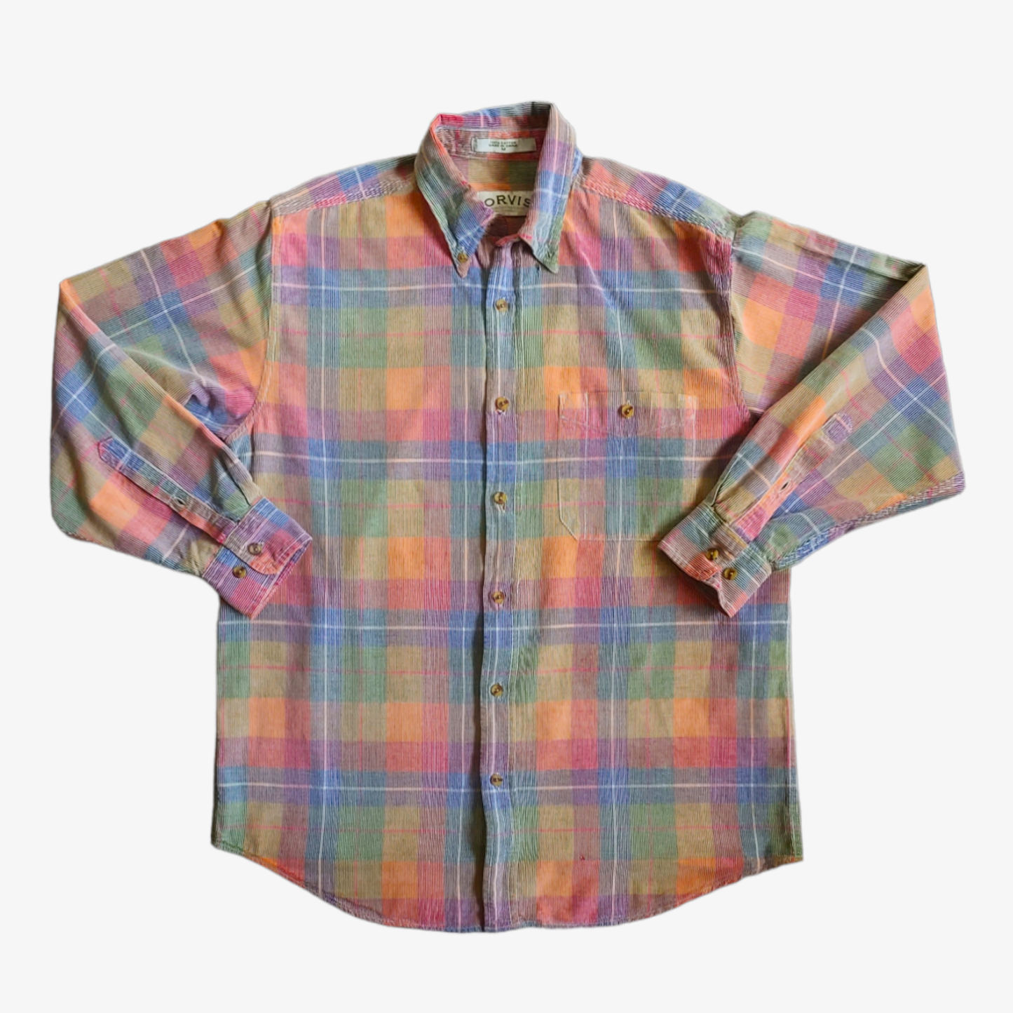 Vintage Y2K Orvis Colour Block Striped Long Sleeve Shirt - Casspios Dream