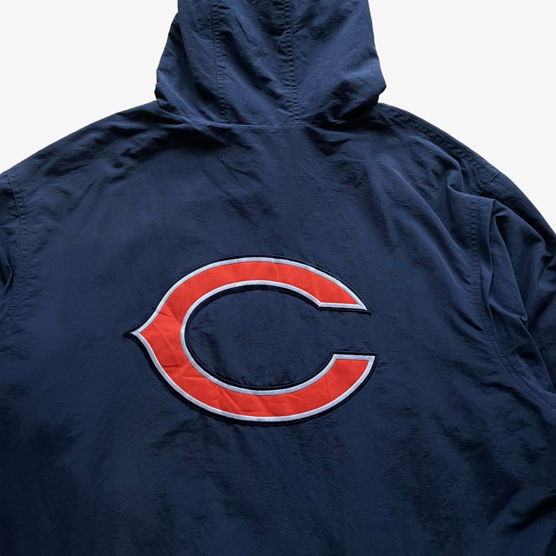 Vintage Y2K Reebok NFL Chicago Bears Jacket With Back Embroidered Team Crest Badge - Casspios Dream