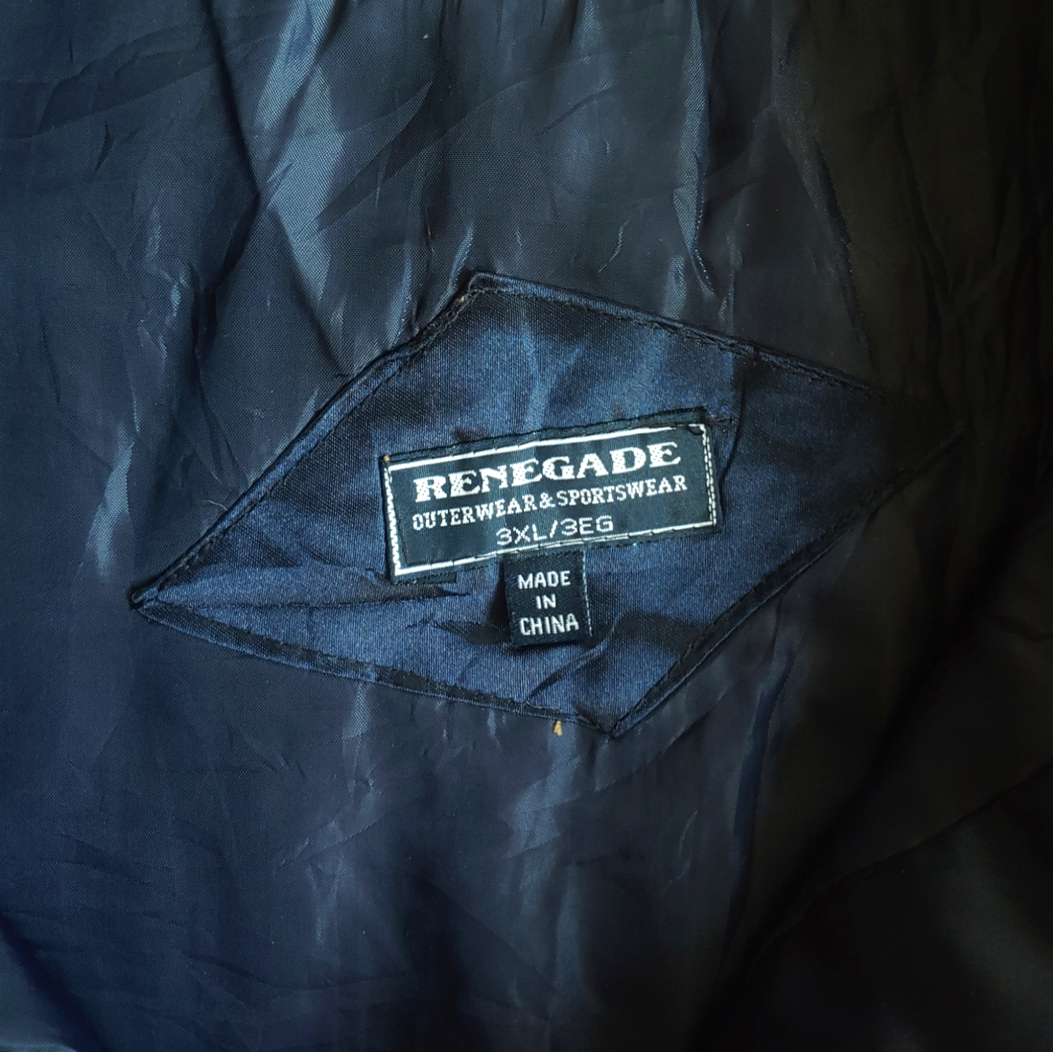 Vintage Y2K Renegade New York Navy & Red Varsity Jacket Label - Casspios Dream