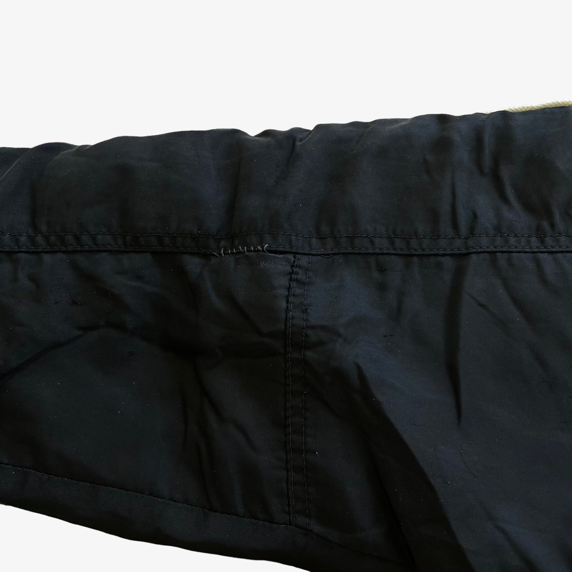 Vintage Y2K Replay Blue Jeans Black Bomber Jacket Sleeve - Casspio's Dream