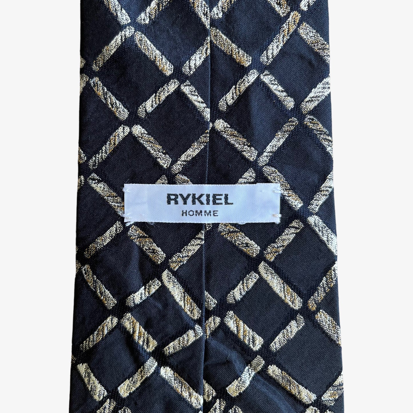 Vintage Y2K Sonia Rykiel Homme Abstract Print Silk Tie Label - Casspios Dream