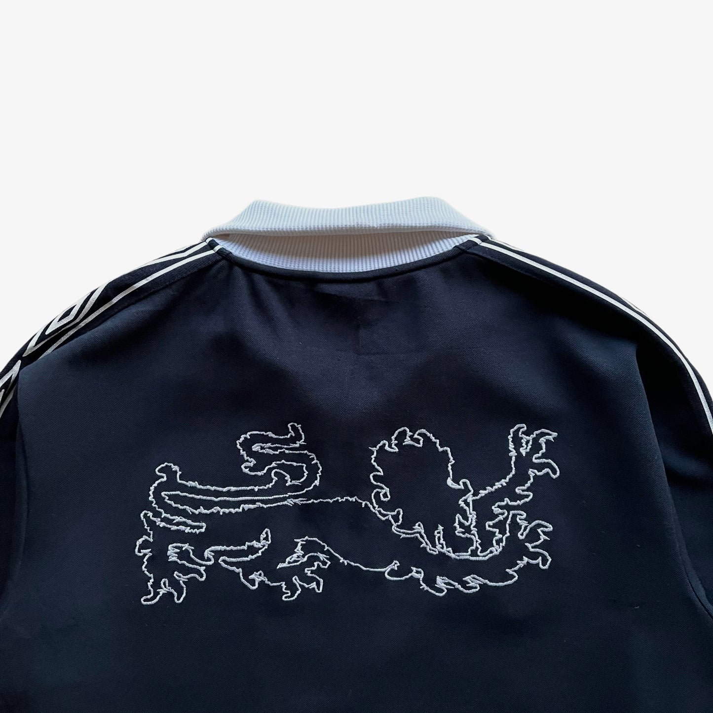 Vintage Y2K Umbro England Track Jacket With Embroidered Back Lion Collar - Casspios Dream