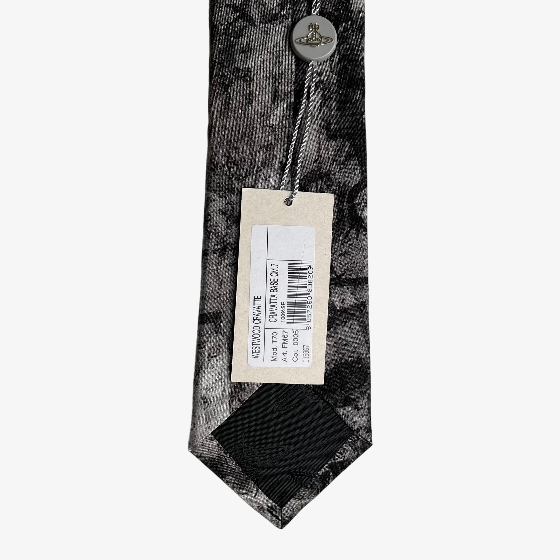 Vivienne Westwood Centre Logo Silk Tie Brand New With Tags Model - Casspios Dream
