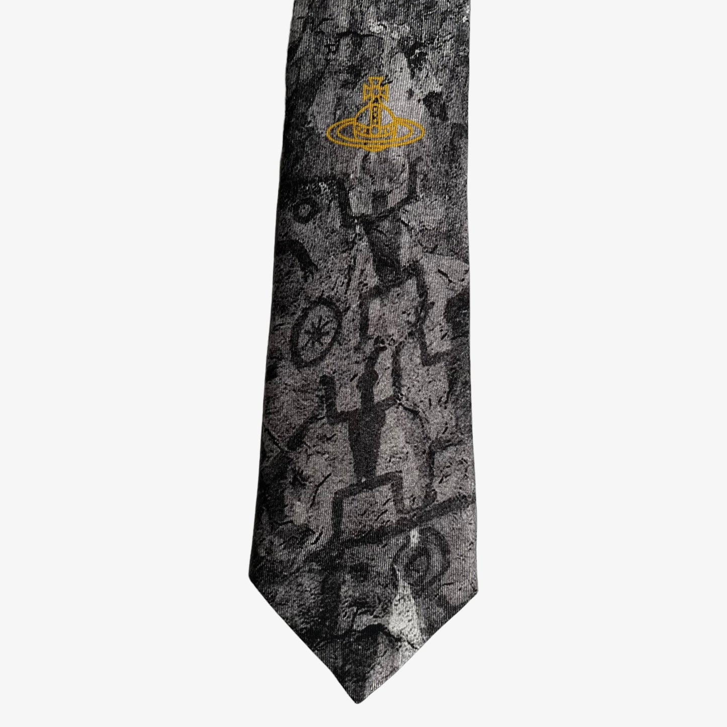 Vivienne Westwood Centre Logo Silk Tie Brand New With Tags People - Casspios Dream