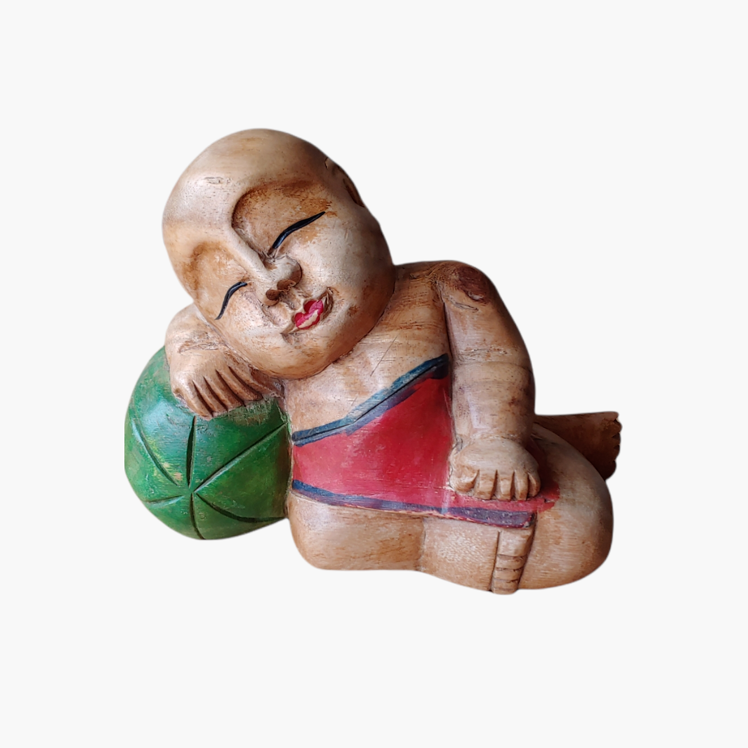 Sleeping Monk Wooden Figure Statue - Casspios Dream