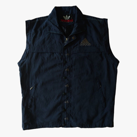 Vintage 90s men's Adidas Equipment navy tactical vest.