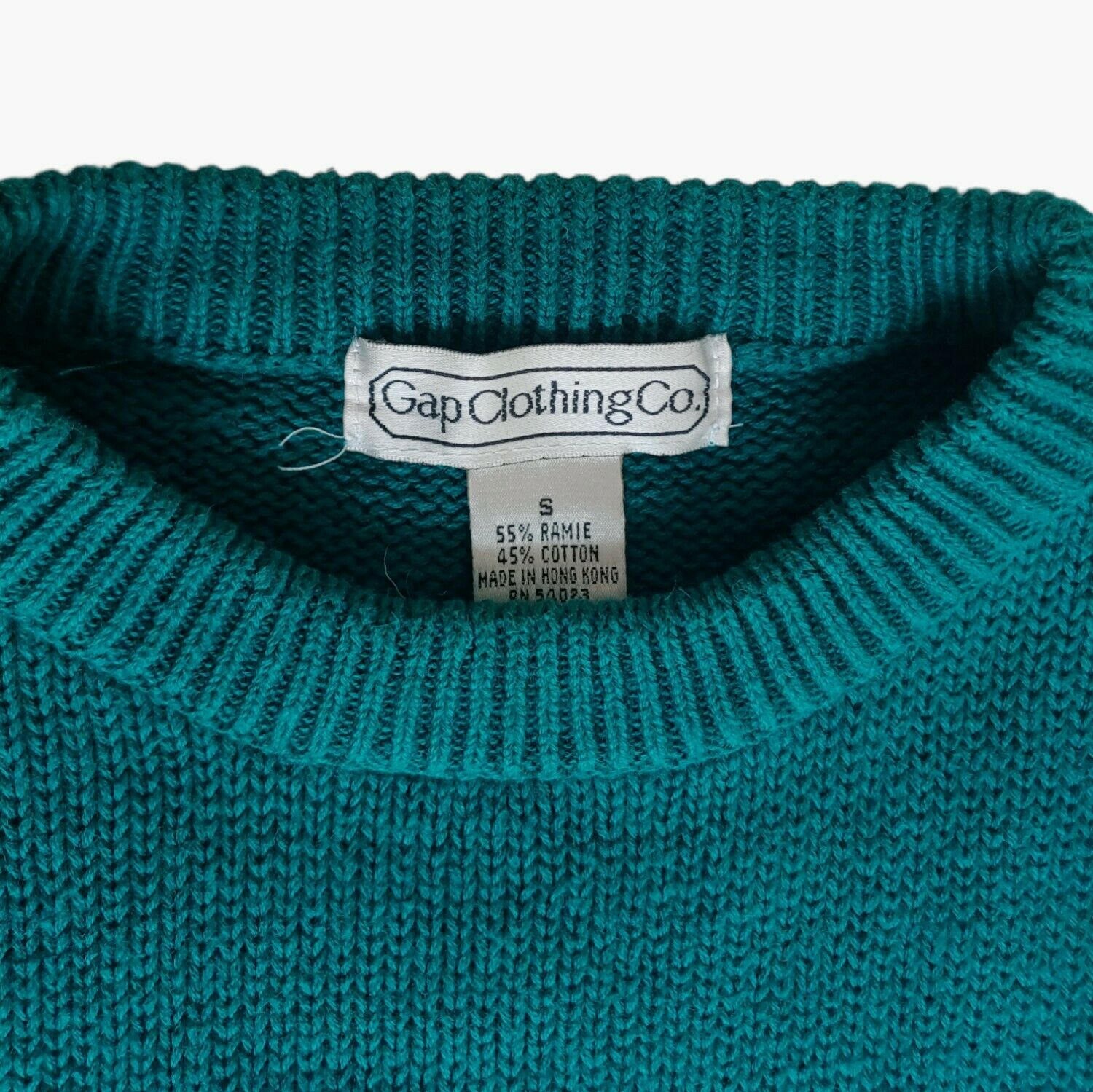 Vintage 1980s GAP Cable Knit Green Jumper Label - Casspios Dream