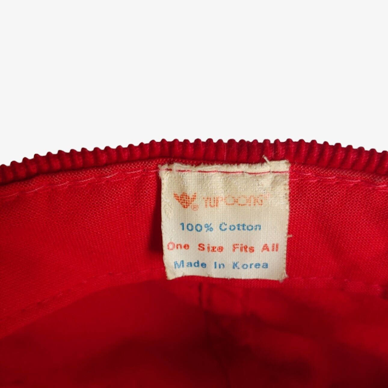 Vintage 1980s NFL 1989 American Football Super Bowl Corduroy Trucker Red Cap Label - Casspios Dream