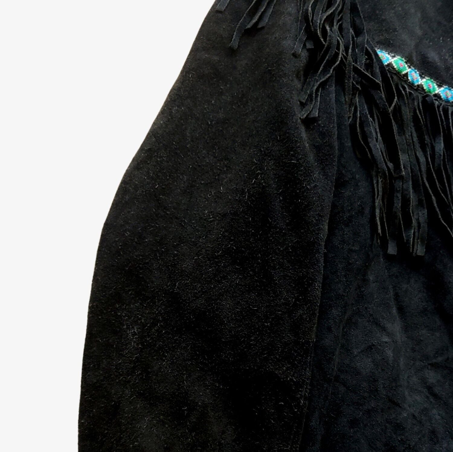 Vintage 1980s Western Fringe Jacket With Embroidered Eagle Marks - Casspios Dream