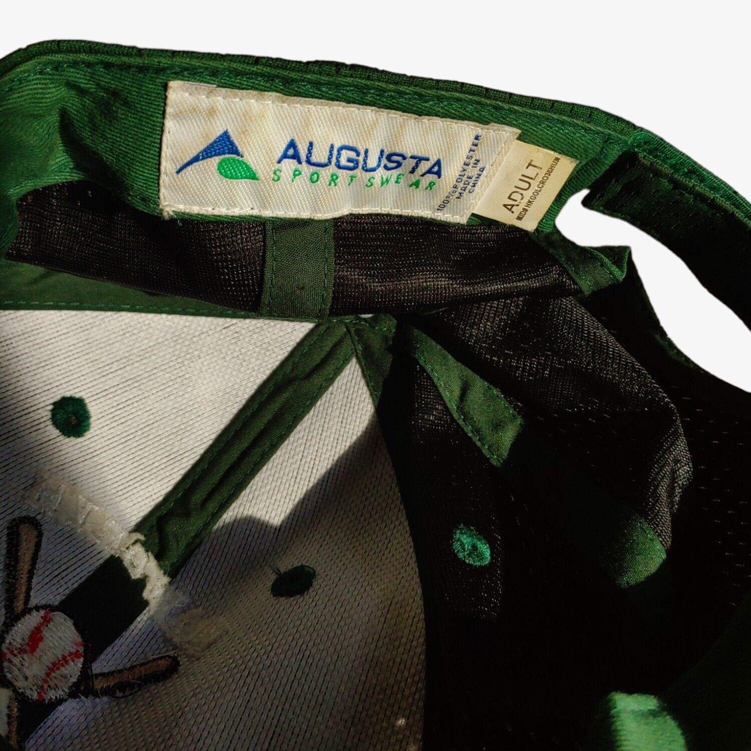 Vintage 1990s Augusta Sportswear Haworth Baseball Green Cap Label - Casspios Dream