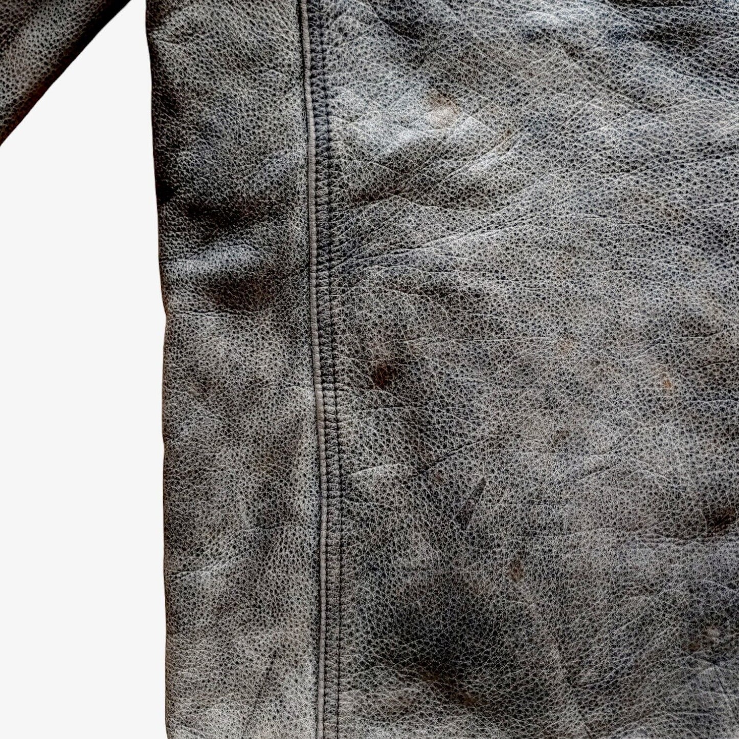 Vintage 1990s GAP Leather Overcoat With Fur Collar Mark - Casspios Dream