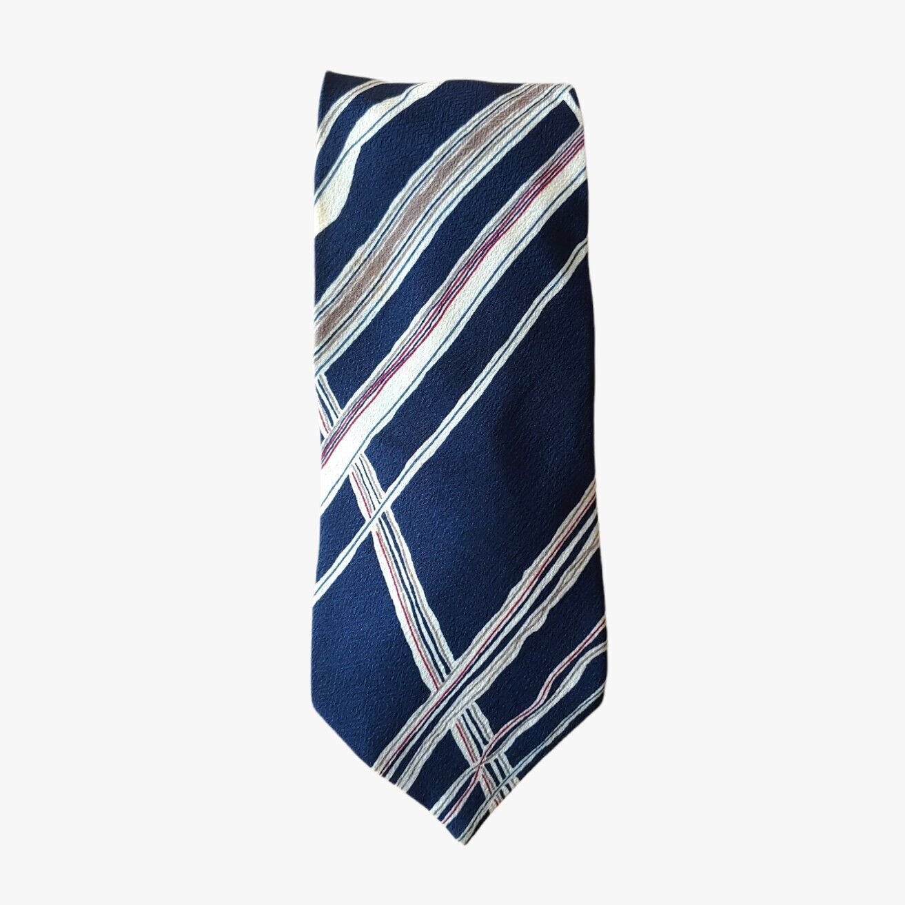 Vintage 1990s Lanvin Abstract Striped Silk Tie - Casspios Dream