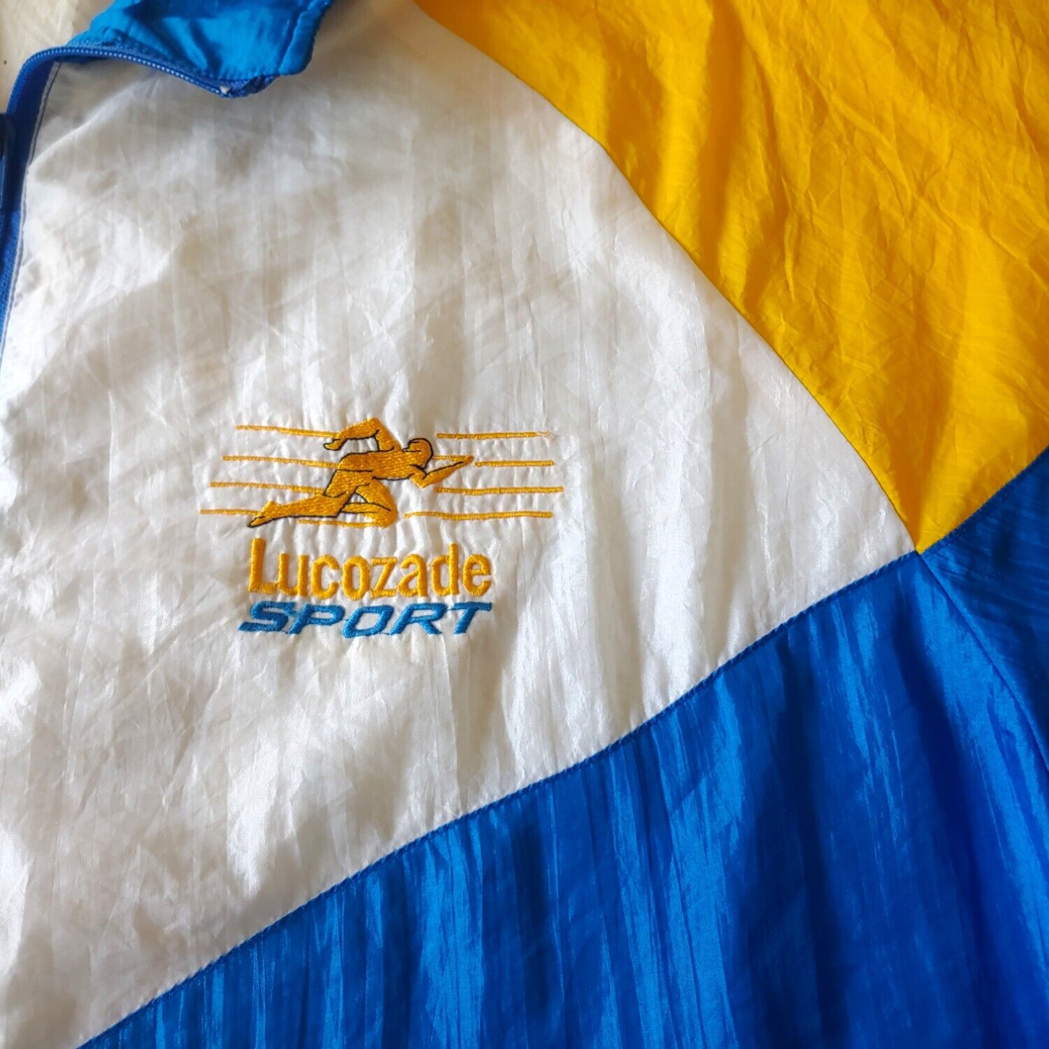 Vintage 1990s Lucozade Sport Promotional Shell Track Jacket Logo - Casspios Dream