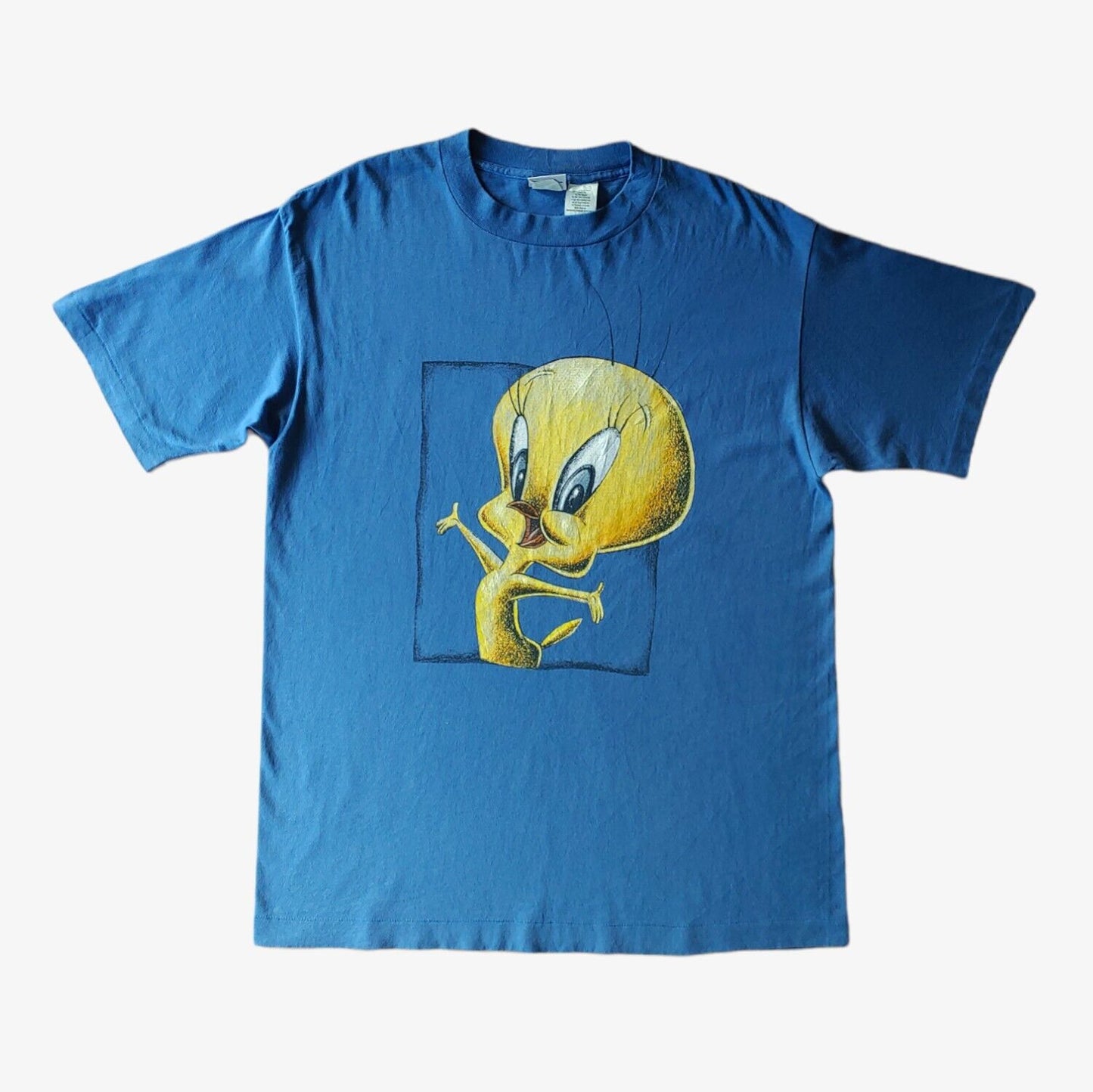 Vintage 1991 Looney Tunes Tweety Large Graphic Print Top - Casspios Dream